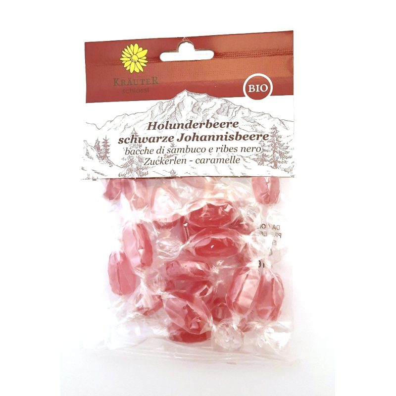 Caramelle con bacche di sambuco e ribes nero 75g IT BIO 007