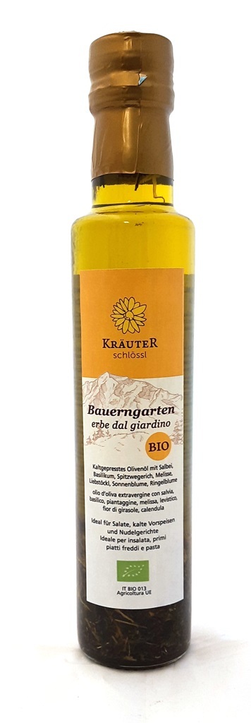 Olio di oliva con erbe del giardino 250ml IT BIO 007